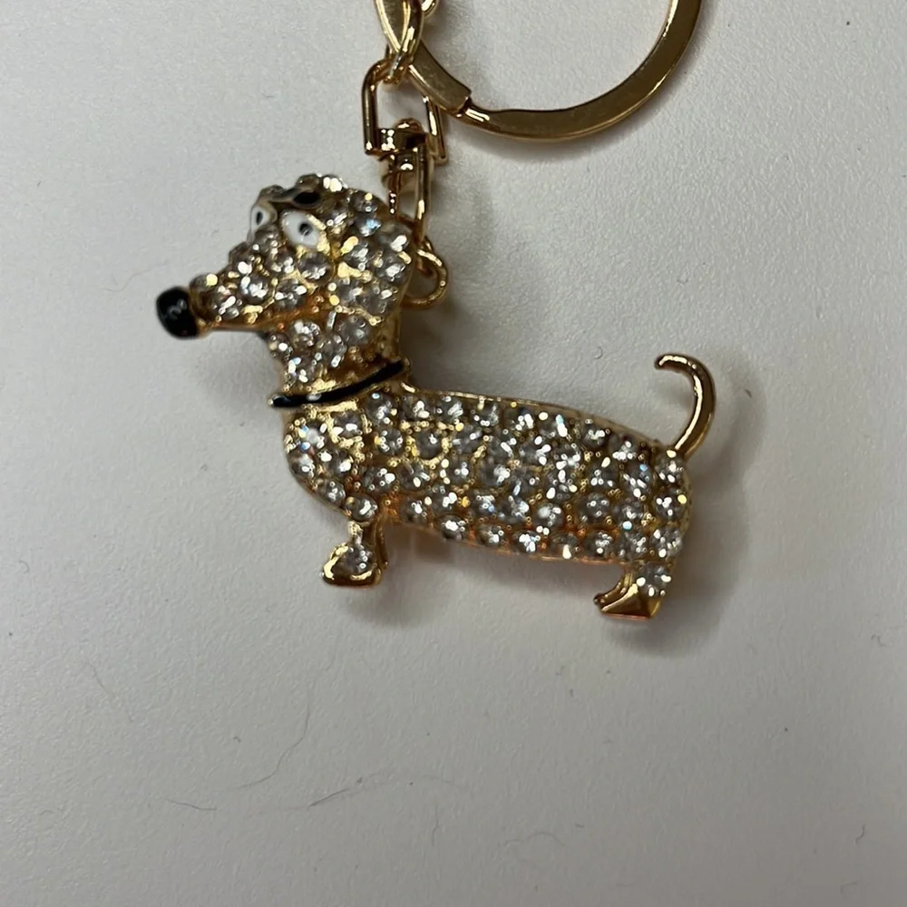 Fashion Bag Charm Wiener dog Add some charm & sparkle to your bag Clear